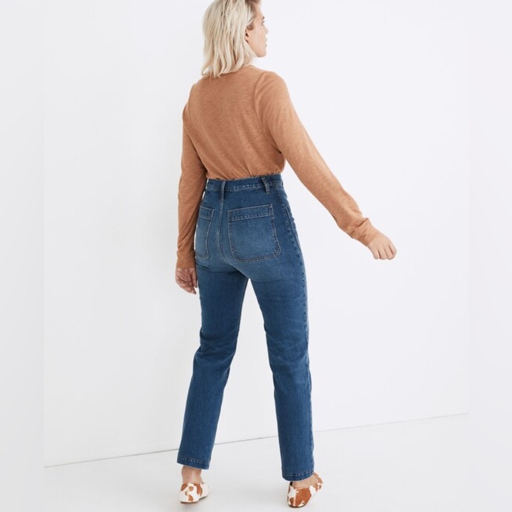 NWOT Madewell Classic Straight Full-Length Jeans in Marfield Wash Women’s 30 - Picture 4 of 13